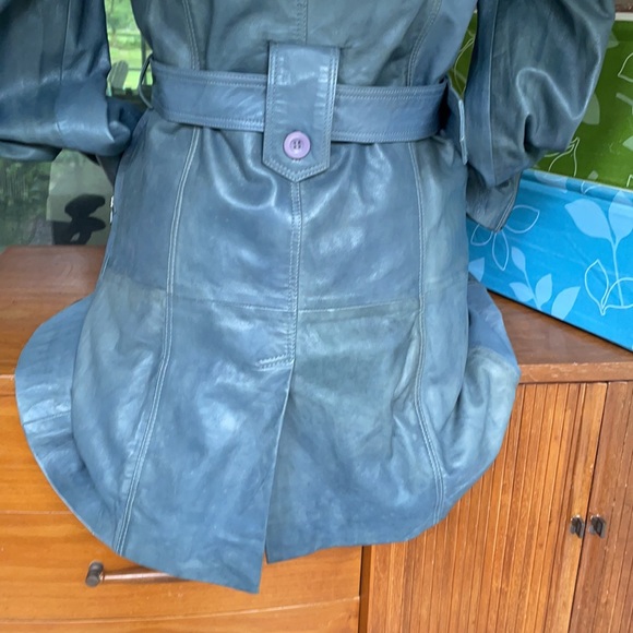 Bod Christensen slate leather 3/4 length jacket - Picture 7 of 14